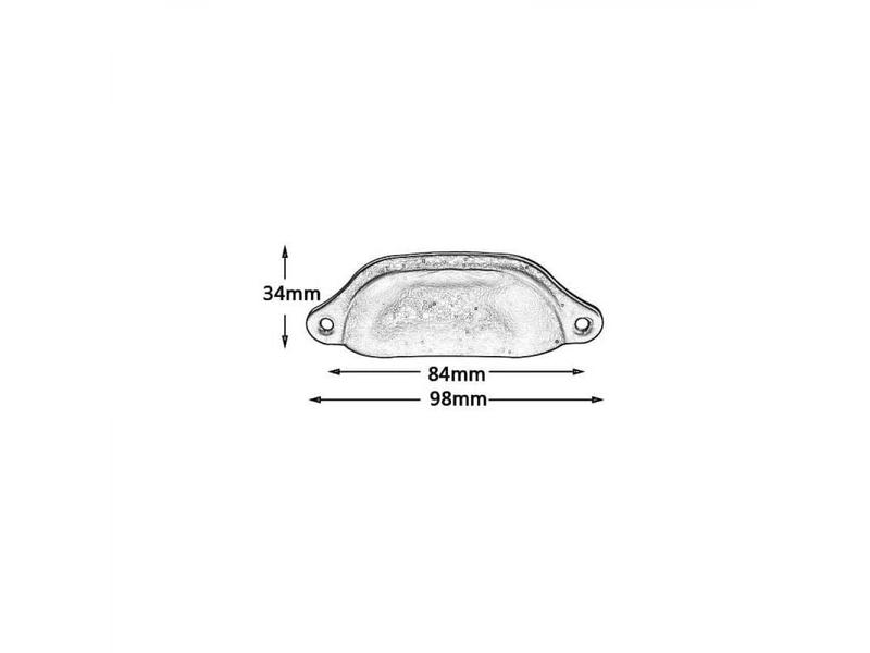  Lot de 10 boutons pour portes de 98 mm, décoration pour tiroirs de meubles, laiton ancien  - Conforama E