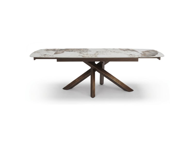  Table à manger extensible en céramique pandora pandora cast TE14PANBR - Conforama A