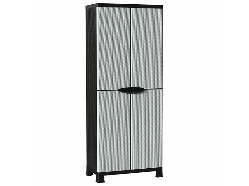  Meuble de rangement en plastique 68x39x171,5 cm design de rotin  - Conforama A