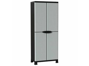 Meuble de rangement en plastique 68x39x171,5 cm design de rotin