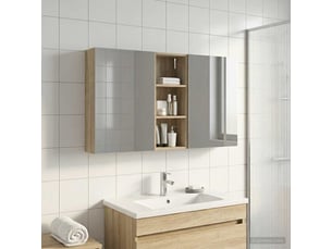 Ensemble de meubles de salle de bain 3 pcs 130x14.5x70 cm shl1132
