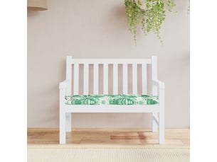 Coussin de banc de jardin, coussin d'assise motif de feuilles 110x50x7 cm cf52748