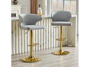 tabouret de bar assise réglable en hauteur <strong>HAUSS SPOLE</strong> - gris