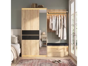 Armoire 8 porte(s)   4 tiroir(s) <strong></strong> <strong></strong> coloris naturel largeur 47 cm