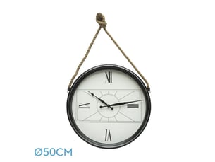 Horloge murale fabrilamp zaman ø 50 cm noir