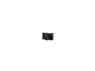 Appareil photo compact noir micro 43 avec objectif fixe 24-75mm f1.7-2.8 oled evf et stabilisation optique