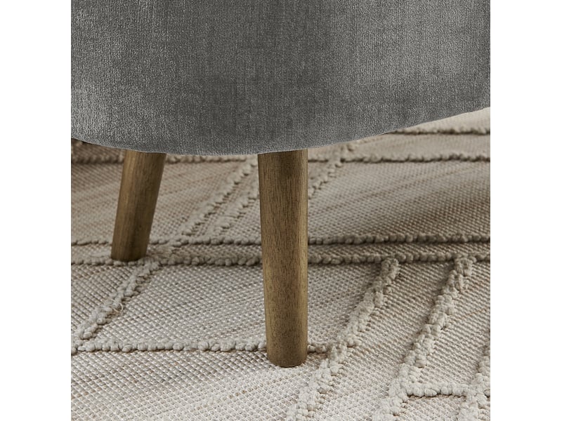  Banc de rangement 110x40x42 cm, coffre 20 l, pieds en bois, meuble chambre et entrée, entrée, velours doux, gris foncé  - Conforama E