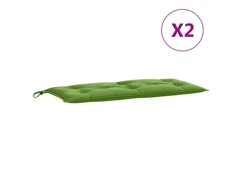  Lot de 2 coussins de banc de jardin, coussins d'assise vert mélangé tissu cf58705  - Conforama D
