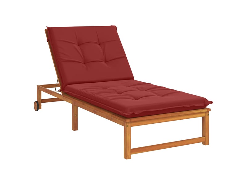  Coussin de transat, coussin pour bain de soleil gemert 100 % polyester bordeaux cf56138  - Conforama C