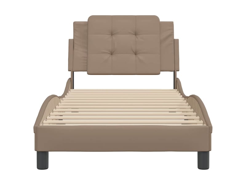  Lit simple- lit adulte -  cadre de lit sans matelas zadar cappuccino 100x200 cm similicuir  - Conforama C