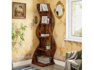 Bibliotheque coloris marron 5 étagère(s) <strong>DESMIU</strong> <strong></strong> - 50 cm x 182.5 cm