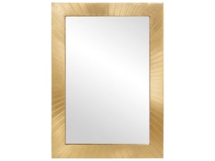 Miroir de salle de bain, miroir de toilette montage mural doré 50 x 2,5 x 70 cm cf62642