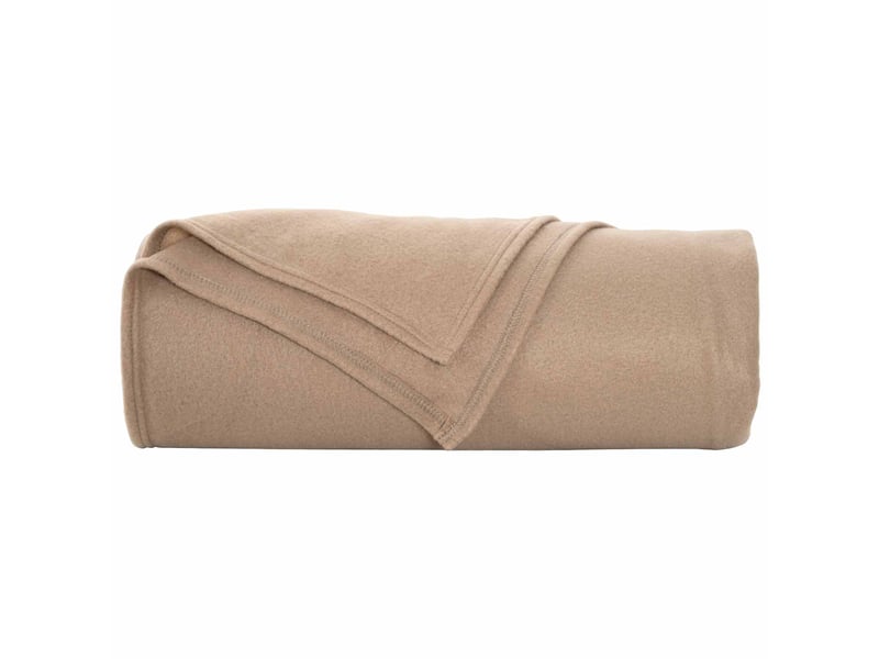Plaid canapé camel 280x210 cm 0.8 kg polaire - Conforama D