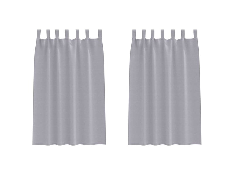  Lot de 2 rideaux occultants, rideaux black-out avec anneaux gris métal 175 x 140 cm cf44650  - Conforama A