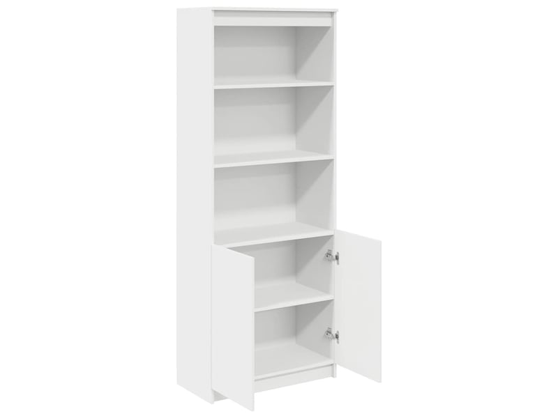  Buffet haut - bahut - meuble de rangement blanc 70x35x180 cm bois d'ingénierie  - Conforama E