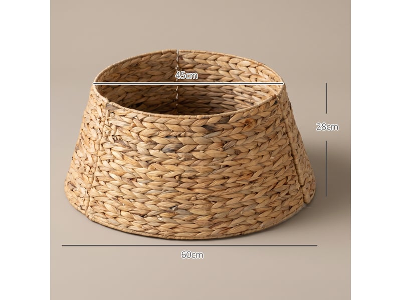  Revêtement pour support de sapin de noël, style rustique, motif tissé, jacinthe d'eau, renfort métallique  - Conforama E
