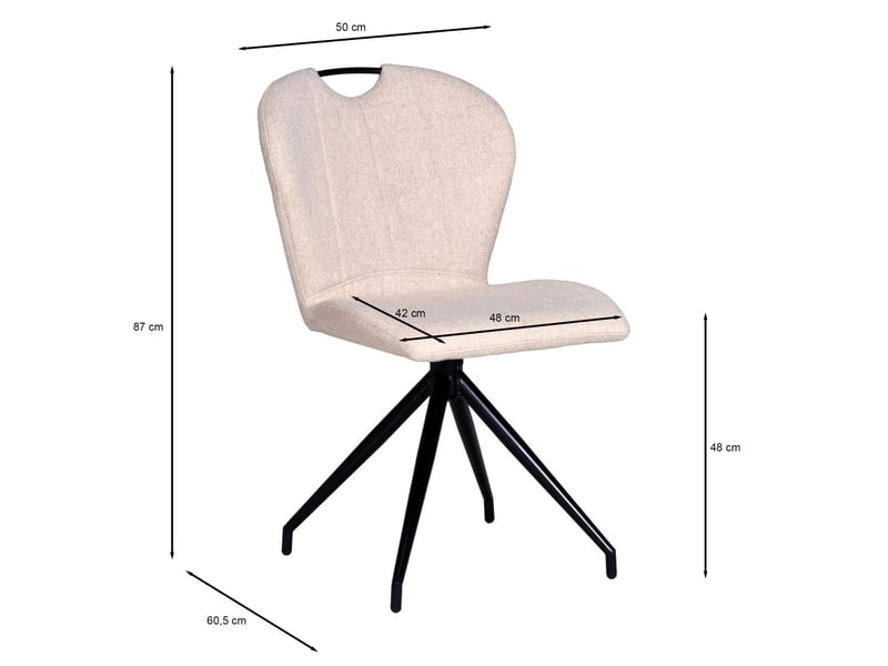  Chaise pivotante de salle à manger lisa 750721 - Conforama D