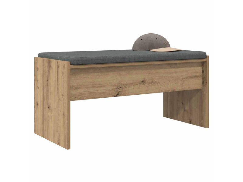  Banc d'entrée, banc interieur chêne artisanal 83x38x40 cm  - Conforama C