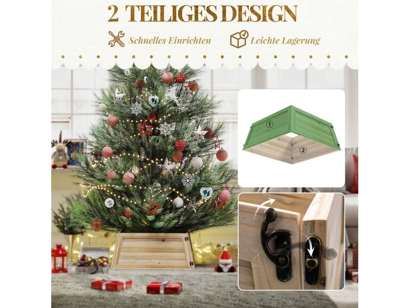 Cache-pied de sapin 65x65x27 cm rustique bois naturel  - Conforama D