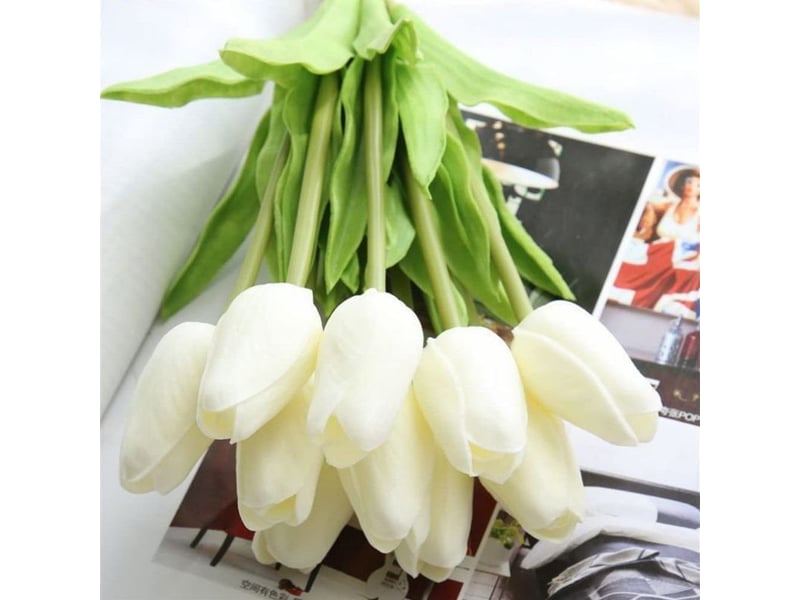  Tulipes artificielles en plastique, fleurs artificielles, décoration, 20 pièces-online store  - Conforama D