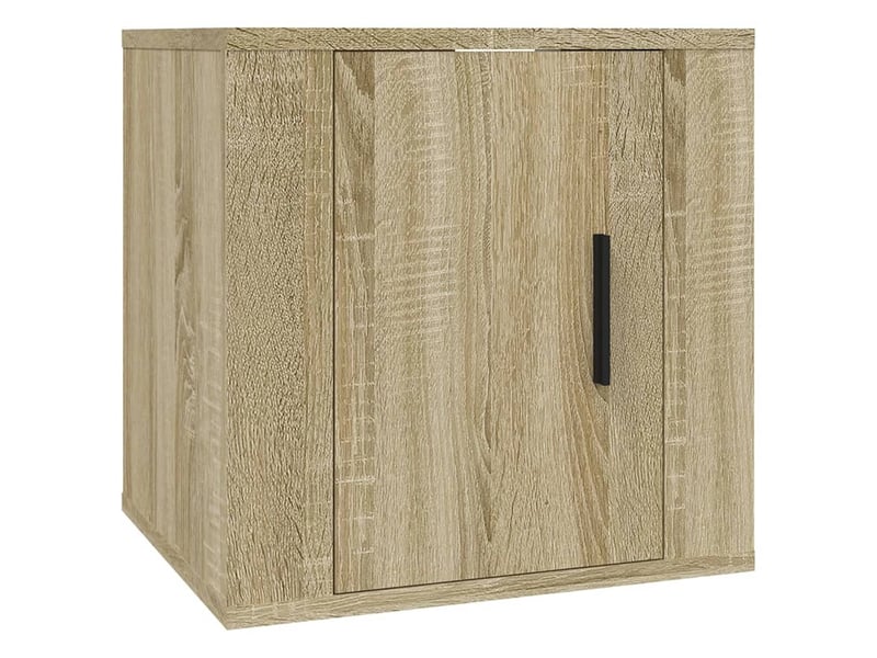  Lot de 2 meuble tv mural, meuble tv suspendu chêne sonoma 40x34,5x40 cm  - Conforama D