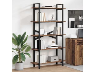 Étagère 5 niveaux, étagère de rangement 100 x 33,5 x 178 cm bois d'ingénierie shl266