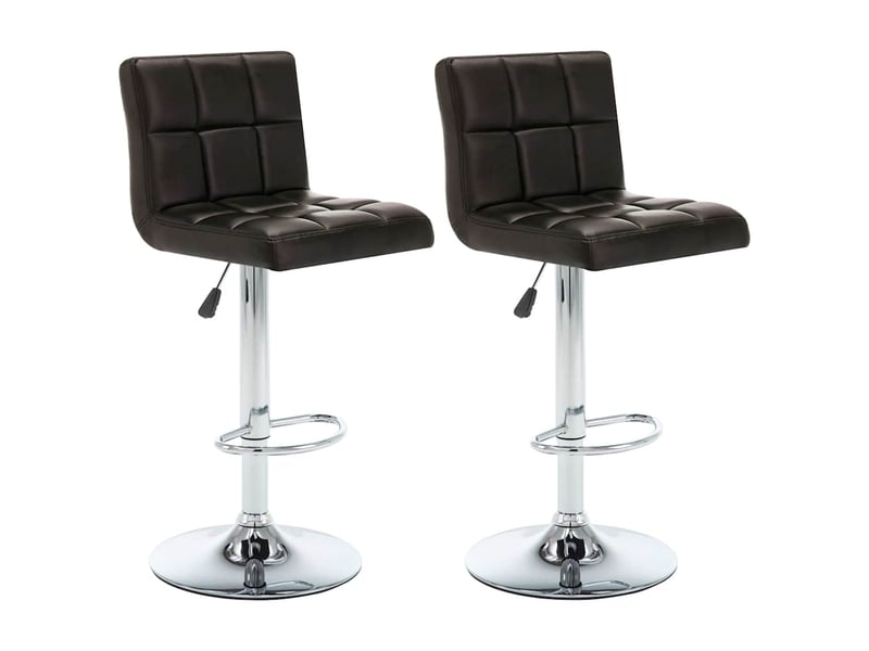  Lot de 2 tabouret de bar, chaise de bar marron similicuir shl32034  - Conforama A