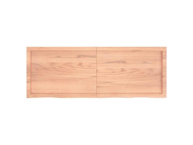  Comptoir de salle de bain, plan de travail marron 140x50x(2-4) cm bois traité cf65793  - Conforama C