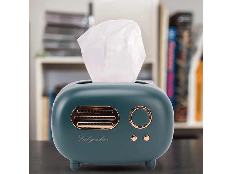  Boîte à mouchoirs rétro vintage, distributeur de papier bureau, étui de rangement pour serviettes, organisateur de lingettes humides  - Conforama B