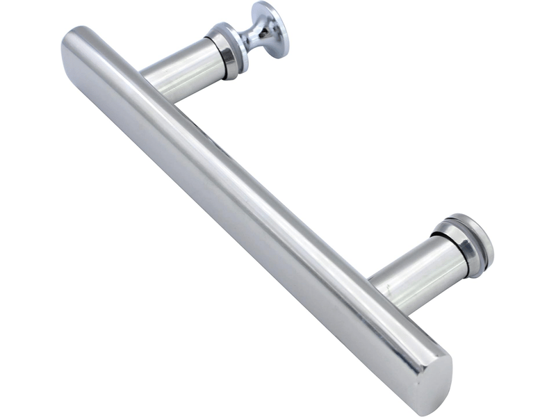  2 poignées en acier inoxydable pour portes de douche, distance entre axes de 145 mm, pour salle de bain et cuisine  - Conforama C