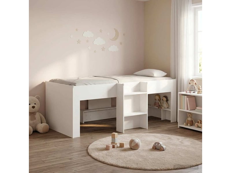 Cadre de lit élevé pour enfants - lit jeune blanc 80 x 200 cm - Conforama B