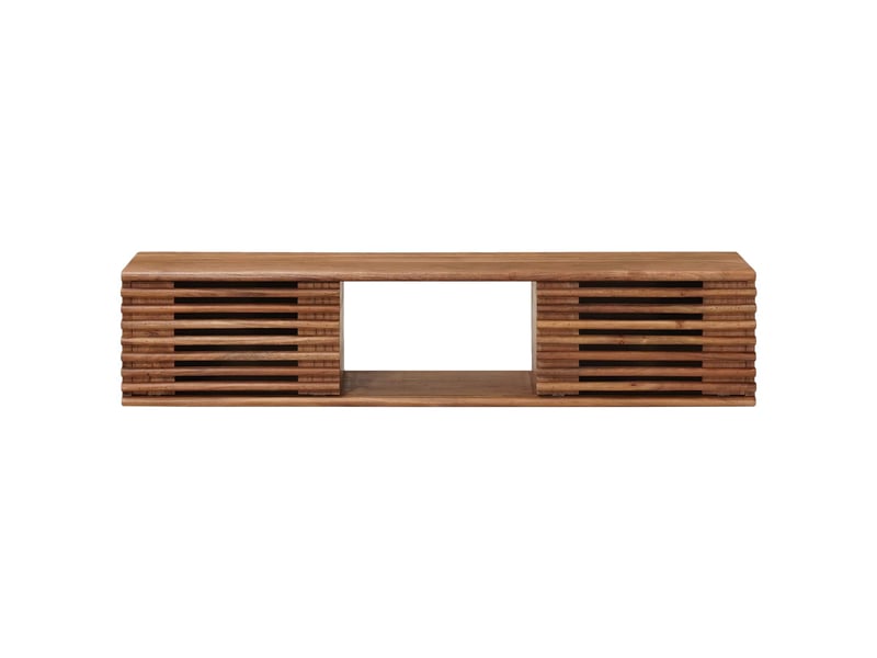  Meuble tv - banc tv - meuble de rangement avec stockage avec porte naturel 105 x 30 x 22,5 cm  - Conforama E