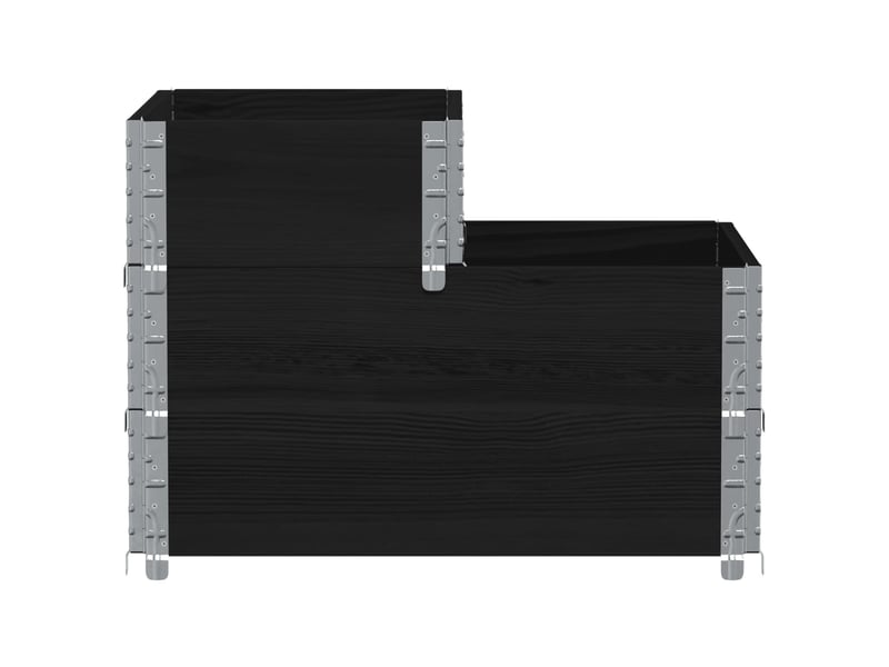  Jardinière - lit surélevé à 3 niveaux noir 120x80 cm bois de pin massif  - Conforama D
