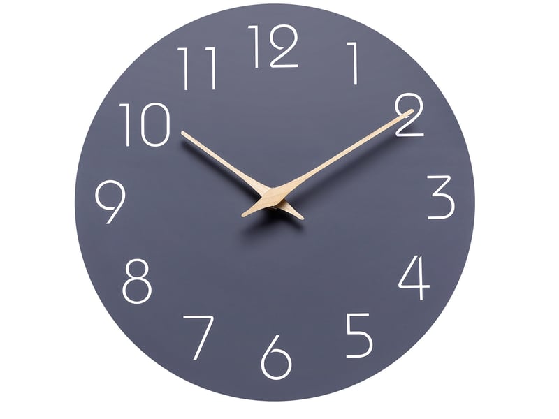  Horloge murale en bois mdf sans tic-tac – silencieuse et moderne, gris, 10 pouces  - Conforama A