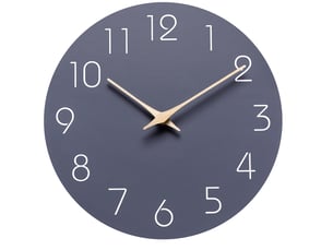 Horloge murale en bois mdf sans tic-tac – silencieuse et moderne, gris, 10 pouces