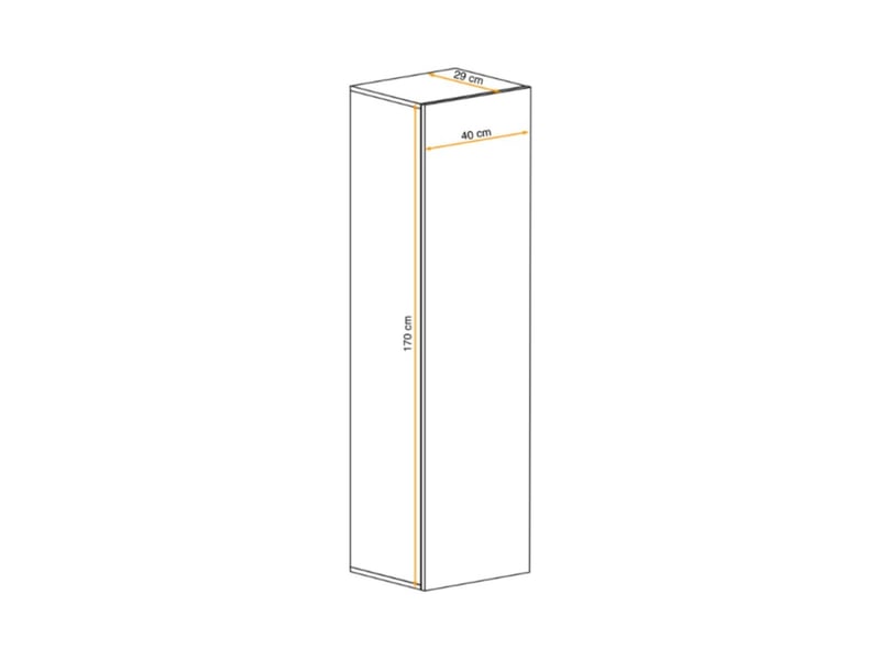  Colonne suspendue fly cachemire – 1 porte sans led  - Conforama C