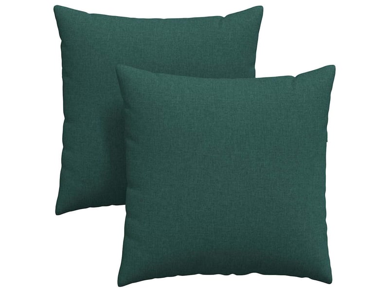  Lot de 2 coussins de canapé, coussins décoratifs tissu vert foncé 80 x 80 cm cf58992  - Conforama A