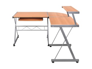 Bureau gaming   132 cm coloris beige