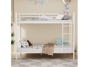 Lit superposé 90x190 cm <strong>COVREO </strong> <strong></strong> coloris blanc