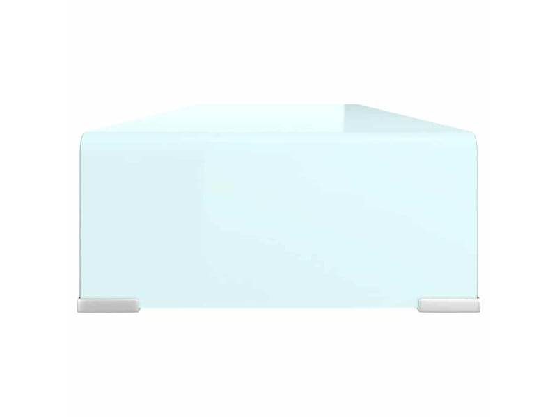  Meuble tv - banc tv - meuble de rangementsupport pour moniteur 90x30x13 cm verre vert  - Conforama D