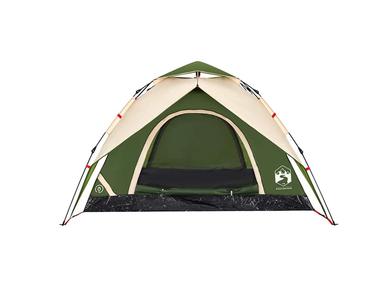  Tente de camping, tente à dôme 5 personnes vert libération rapide shl30661  - Conforama E