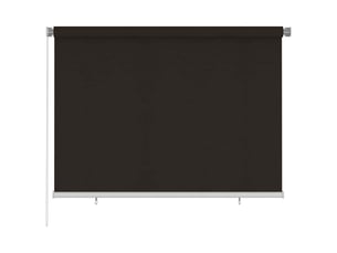 Store enrouleur, store roulant d'extérieur 205 (l) x 140 (h) cm marron hdpe cf47377