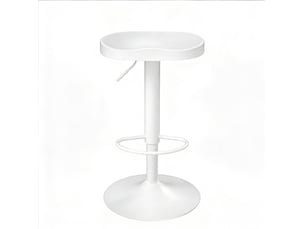 tabouret de bar assise réglable en hauteur - blanc hauteur d'assise 59 cm vendu A l'unité