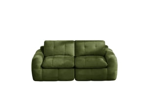 Canapé droit compressé fixe <strong></strong> <strong>Fay Lum</strong> 2 places Tissu vert