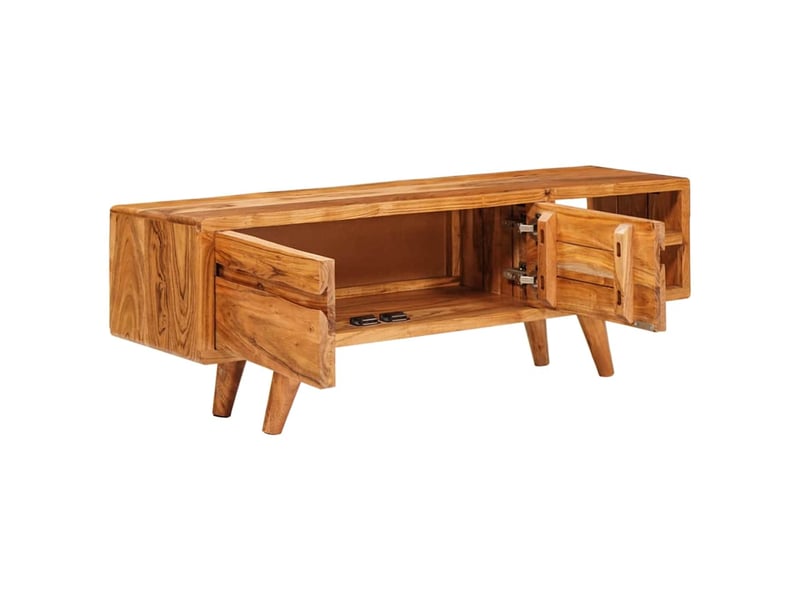  Meuble tv - banc tv - meuble de rangement marron 110 x 30 x 40 cm bois d'acacia massif  - Conforama D
