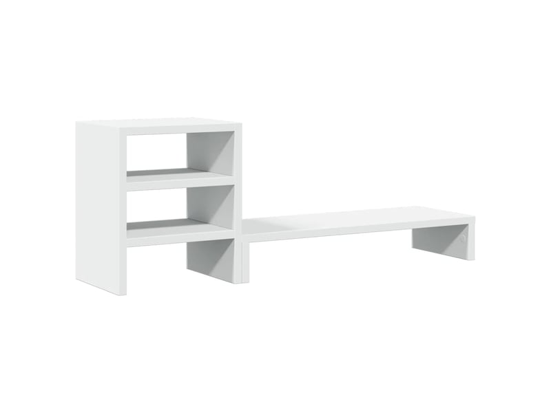  Support de moniteur table meuble bureau et organisateur de bureau bois d'ingénierie blanc 02_0044957  - Conforama A