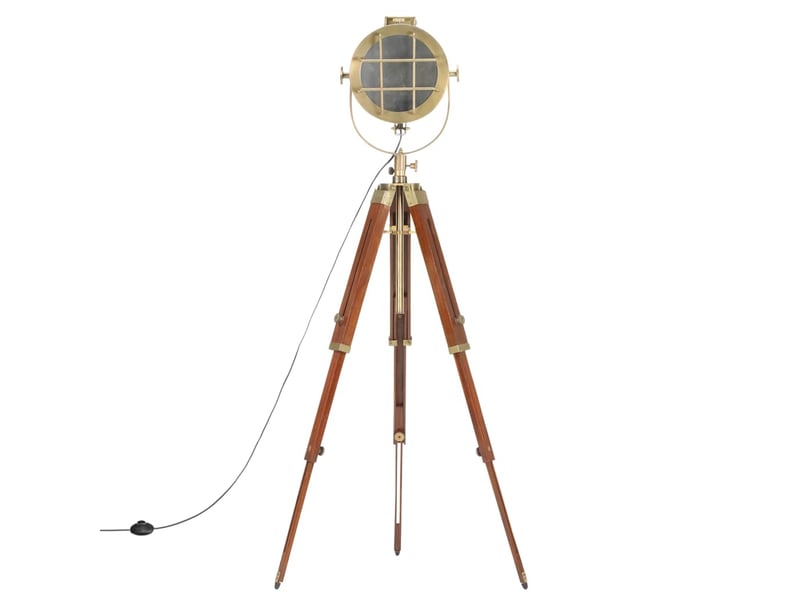  Lampadaire à trépied bois de manguier massif 165 cm shl22671  - Conforama E