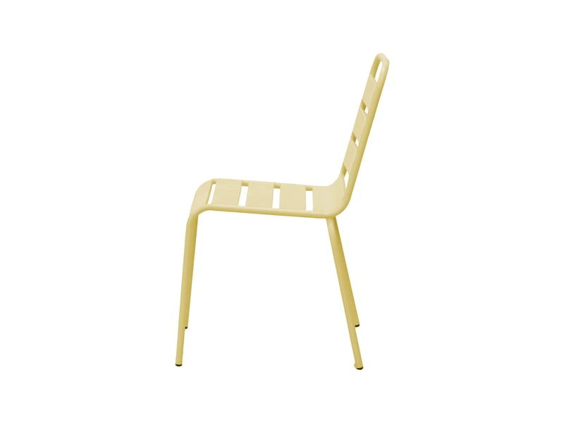  Lot de 4 chaises de jardin en métal crème - baca  - Conforama C