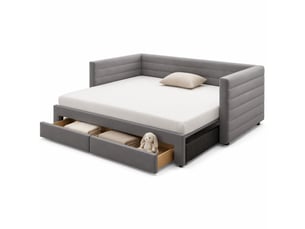 Lit extensible 90x190 cm    coloris gris