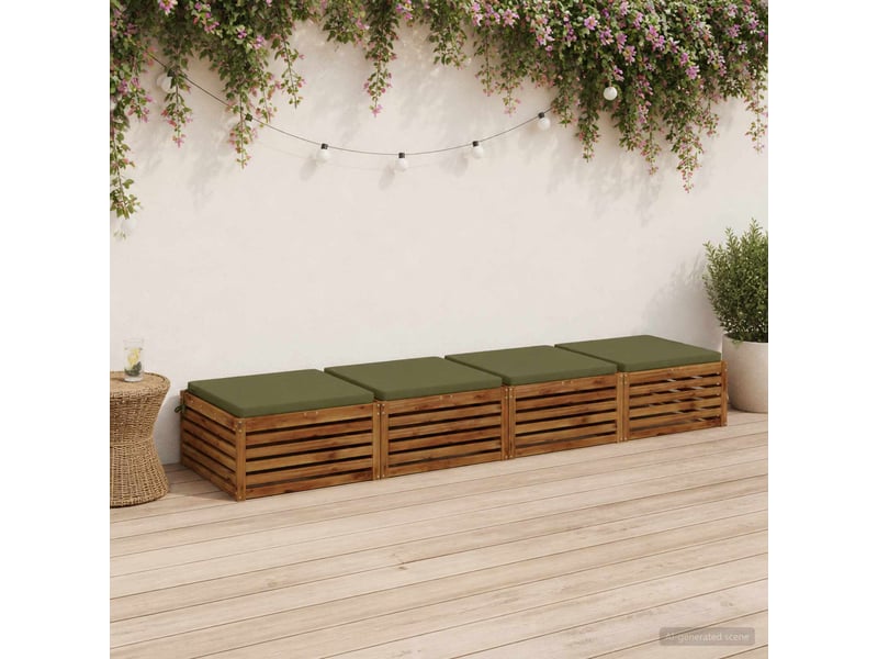  Lot de 4 coussins de siège, coussins d'assise soest 100 % polyester cf60284  - Conforama B
